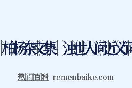 柏杨杂文集·浊世人间近义词是什么意思的图片